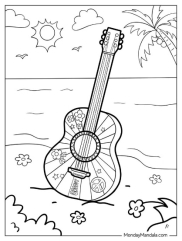 20 Guitar Coloring Pages (Free PDF Printables)